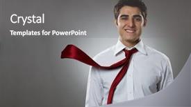  Presentation with camera - Amazing theme having young businessman smiling at camera backdrop and a gray colored foreground