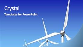  Presentation with wind energy - Amazing PPT layouts having wind generator turbines over blue sky - green renewable energy backdrop and a royal blue colored foreground