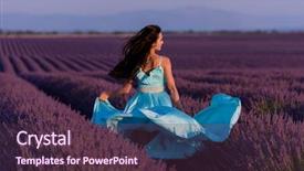  Presentation with lavander - Amazing slides having wind in purple lavander backdrop and a tawny brown colored foreground