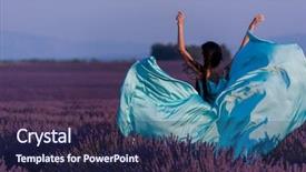  Presentation with lavander - Audience pleasing PPT theme consisting of wind in purple lavander backdrop and a wine colored foreground