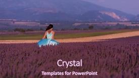  Presentation with flower woman - Theme consisting of wind in purple lavander background and a  colored foreground