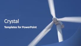  Presentation with renewable energy - Audience pleasing PPT layouts consisting of wind mill - closeup of a windmill backdrop and a ocean colored foreground