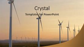  Presentation with windmills - Presentation theme enhanced with wind mill - windmills for electric power production background and a  colored foreground