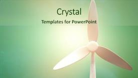  Presentation with wind - Cool new PPT layouts with wind mill against green vignette backdrop and a  colored foreground