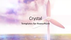  Presentation with land - Slide deck consisting of wind mill against meadow land background and a  colored foreground