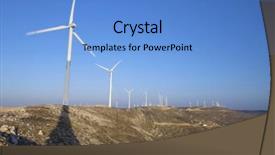  Presentation with wind - Colorful presentation enhanced with wind mill field backdrop and a teal colored foreground