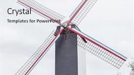  Presentation with small wind energy - Presentation design consisting of wind mill sint janshuismolen background and a white colored foreground