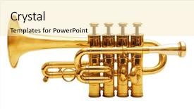  Presentation with instrument - Colorful PPT layouts enhanced with wind musical instrument isolated backdrop and a lemonade colored foreground