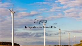  Presentation with wind power plant - Cool new theme with wind-power-plant-czech-republic backdrop and a light blue colored foreground