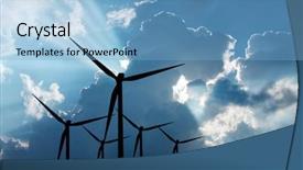  Presentation with power generation - Amazing PPT layouts having wind power backdrop and a  colored foreground
