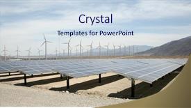  Presentation with natural resources - PPT theme with wind producing green energy background and a sky blue colored foreground