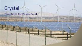  Presentation with natural resources - PPT theme enhanced with wind producing green energy background and a sky blue colored foreground