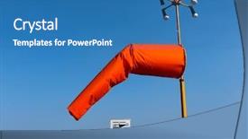  Presentation with signal - Audience pleasing presentation theme consisting of wind sock and signal heliport backdrop and a teal colored foreground