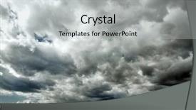  Presentation with stormy sky and dark clouds - Theme featuring wind storms cyclones - beautiful storm sky with clouds background and a light gray colored foreground