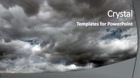  Presentation with storm clouds - Slides enhanced with wind storms cyclones - beautiful storm sky with clouds background and a gray colored foreground