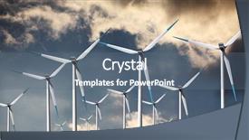  Presentation with sun power - Slides consisting of wind sun energy - power in the sky background and a ocean colored foreground