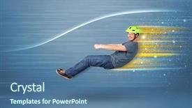  Presentation with wind tunnel - PPT layouts having wind tunnel - young man driving in imaginary background and a ocean colored foreground