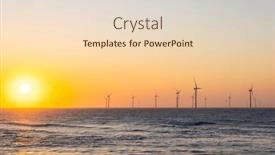  Presentation with turbine - Theme featuring wind-turbine-field-over background and a lemonade colored foreground