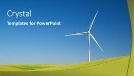  Presentation with turbine - Cool new PPT layouts with wind-turbine-for-electric-power backdrop and a ocean colored foreground