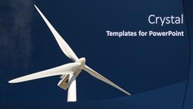  Presentation with turbine - PPT layouts featuring wind-turbine-for-electric-power background and a navy blue colored foreground