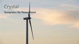  Presentation with turbine - Slide set featuring wind-turbine-for-electric-power background and a light gray colored foreground