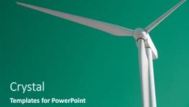  Presentation with turbine - Audience pleasing slides consisting of wind-turbine-for-electric-power backdrop and a gray colored foreground