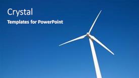  Presentation with turbine - Cool new PPT theme with wind-turbine-for-electric-power backdrop and a ocean colored foreground