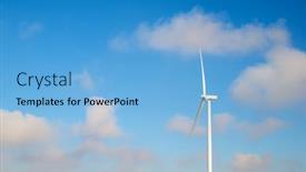 Presentation with turbine - PPT layouts enhanced with wind-turbine-for-electric-power background and a light blue colored foreground