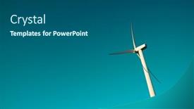  Presentation with turbine - Slide deck enhanced with wind-turbine-for-electric-power background and a dark gray colored foreground