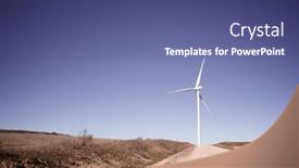  Presentation with turbine - Slides enhanced with wind-turbine-for-electric-power background and a ocean colored foreground