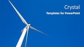 Presentation with wind energy - PPT theme consisting of wind-turbine-generator-for-clean background and a gray colored foreground