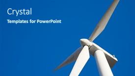  Presentation with wind energy - Presentation theme having wind-turbine-generator-for-clean background and a gray colored foreground