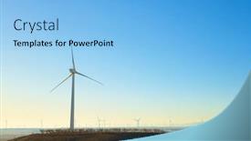  Presentation with wind energy - PPT layouts consisting of wind-turbine-generator-for-clean background and a light blue colored foreground