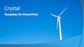  Presentation with turbine - PPT layouts with wind-turbine-generator-for-green background and a gray colored foreground