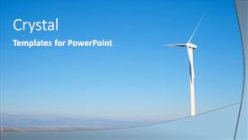  Presentation with green power - Slides enhanced with wind-turbine-generator-for-green background and a teal colored foreground