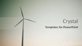  Presentation with wind energy - Presentation with wind-turbine-generator-for-sustainable background and a light gray colored foreground