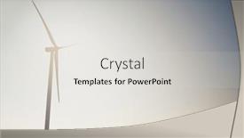  Presentation with wind energy - Presentation theme with wind-turbine-generator-for-sustainable background and a light gray colored foreground