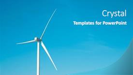  Presentation with wind energy - PPT theme enhanced with wind-turbine-generator-for-sustainable background and a gray colored foreground