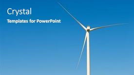  Presentation with wind energy - Presentation enhanced with wind-turbine-generator-for-sustainable background and a teal colored foreground