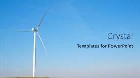  Presentation with wind energy - Presentation theme featuring wind-turbine-generator-for-sustainable background and a  colored foreground