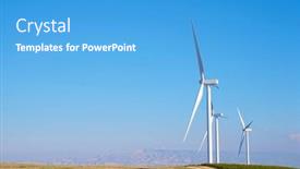  Presentation with electrical generators - Presentation theme with wind-turbine-generators-for-clean background and a teal colored foreground