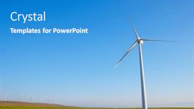  Presentation with electrical generators - PPT theme enhanced with wind-turbine-generators-for-clean background and a teal colored foreground
