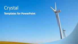  Presentation with electrical generators - Slide set with wind-turbine-generators-for-clean background and a teal colored foreground