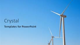  Presentation with electrical generators - PPT theme consisting of wind-turbine-generators-for-clean background and a light blue colored foreground