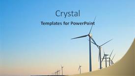  Presentation with electrical generators - PPT theme featuring wind-turbine-generators-for-clean background and a light blue colored foreground