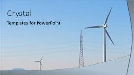  Presentation with green power - PPT theme enhanced with wind-turbine-generators-for-green background and a  colored foreground