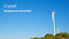  Presentation with electrical generators - Slide set featuring wind-turbine-generators-for-green background and a teal colored foreground