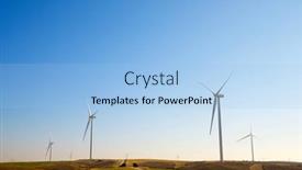  Presentation with electrical generators - PPT theme featuring wind-turbine-generators-for-green background and a light blue colored foreground