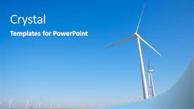  Presentation with electrical generators - Presentation theme enhanced with wind-turbine-generators-for-green background and a teal colored foreground