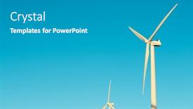  Presentation with electrical generators - Presentation theme enhanced with wind-turbine-generators-for-green background and a gray colored foreground